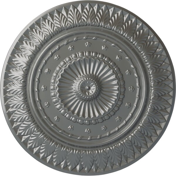 Ekena Millwork Christopher Ceiling Medallion, Hand-Painted Silver, 26 5/8"OD x 2 1/4"P CM26CSSLS - main
